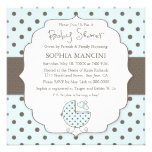Cute Polka Dots Modern Baby Shower Invitation