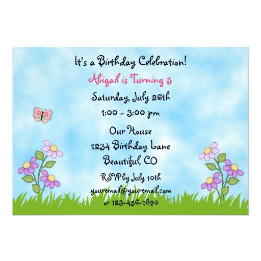 Cute Ponies Horse Birthday Invitations for Girls