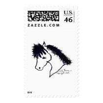 Cute Pony Cartoon postage by BowNRanch Cute Pony Cartoon postage