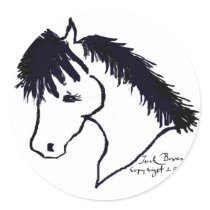 Cute Pony Cartoon stickers by BowNRanch Cute Pony Cartoon stickers