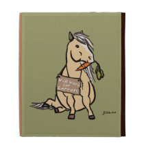 Cute Pony Will Work For Carrots iPad Cases
