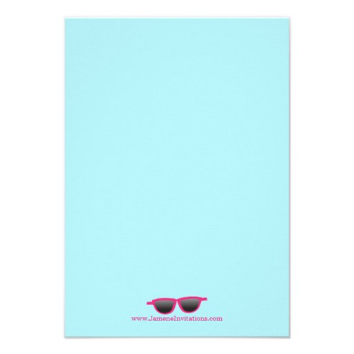 Cute pool party girls birthday thank you card custom invites