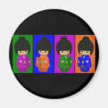 Cute Pop Art Kokeshi Dolls Refrigerator Magnet