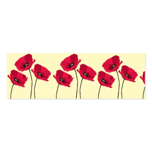 Cute poppy business card (front side)