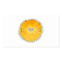 Cute Porcupine Fish. Business Cards