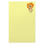 Cute pouncing lion stationery