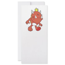 cute pouting fire fang monster custom rack card