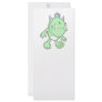 cute pouting green fang monster rack card