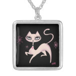Cute Prancing Cat Necklace by Fluff