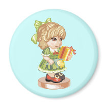 Cute Present Girl magnets