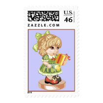 Cute Present girl postage