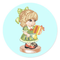 Cute Present Girl stickers