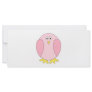 Cute Pretty Pink Bird Cartoon. Full Color Rack Card