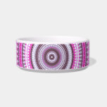 Cute Pretty Pink Mandala pattern pet bowl Cat Water Bowls