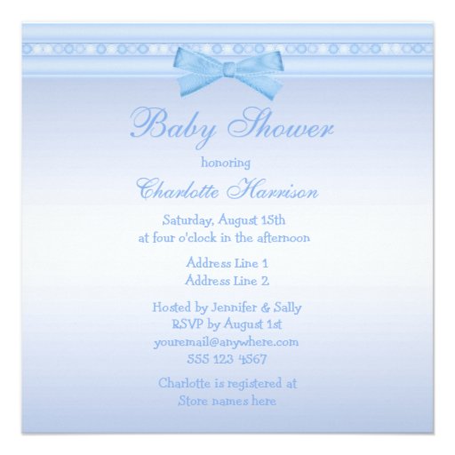 Cute Prince Coach Blue Baby Shower Personalized Invitation