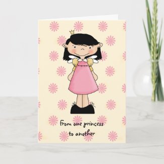 Cute Princess Birthday Card