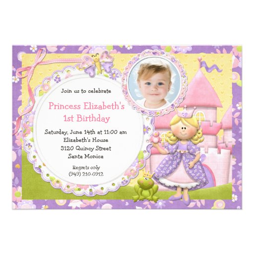 Cute Princess Birthday Party Invitation