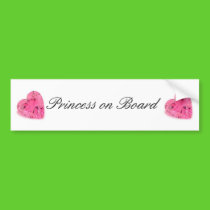 Cute Princess on Board Bumper Sticker bumper stickers