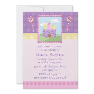 Princess Birthday Party Invitations on Cute Princess Party Castle Birthday Invitation Invitation