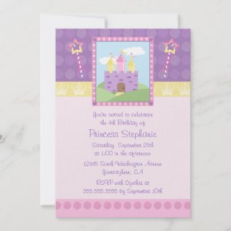 Princess Birthday Party Invitations on Cute Princess Party Castle Birthday Invitation Invitation