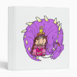 Cute Princess & Pet Dragon 3 Ring Binders