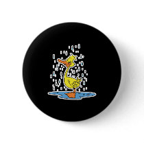cute puddle duck in the rain pin