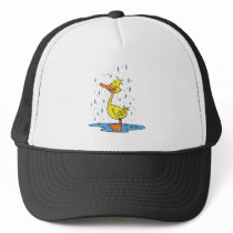 cute puddle duck in the rain trucker hat