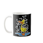 cute puddle duck in the rain mugs