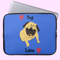 Cute Pug Love Dog Computer Case laptop sleeves