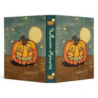Cute Pumpkin Against Moon Binder binder
