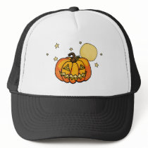 Cute Pumpkin Against Moon hats