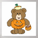 Cute Pumpkin Bear posters