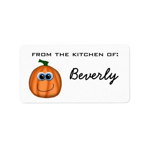 Cute Pumpkin Halloween Baking Labels
