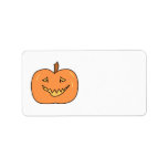 Cute Pumpkin, Smiling. Halloween. Personalized Address Labels
