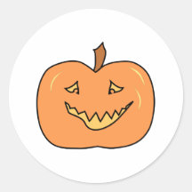 Cute Pumpkin, Smiling. Halloween. Sticker