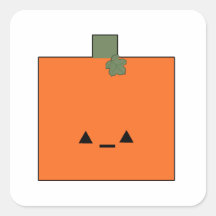 Cute Pumpkin Square Sticker