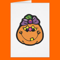cute pumpkin with bow cards