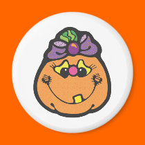 cute pumpkin with bow magnets