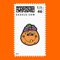 cute pumpkin with bow stamps