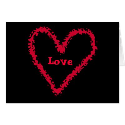 Cute punk free form love heart card by TheHopefulRomantic
