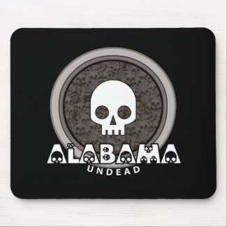 Cute Punk Skull Alabama Mousepad Dark