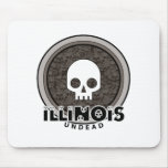 Cute Punk Skull Illinois Mousepad
