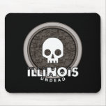 Cute Punk Skull Illinois Mousepad Dark