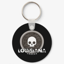 Cute Punk Skull Louisiana Keychain Dark