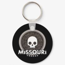 Cute Punk Skull Missouri Keychain Dark