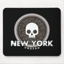 Cute Punk Skull New York Mousepad Dark