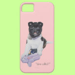 Cute puppy akita and teddy dog art pink phone case casemate cases