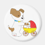 Cute Puppy Baby Carriage Magnet