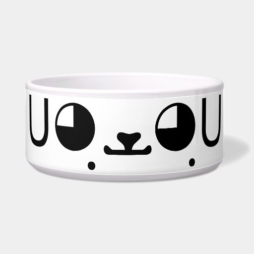 Cute Puppy Dog Kaomoji Emoticon Dog Bowls