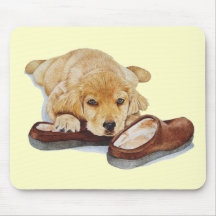 cute puppy dog labrador retriever art mouse pad
